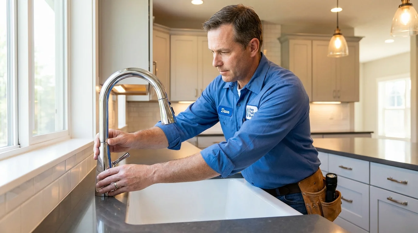Kitchen faucet installation by Johns Plumbing LLC in Sewanee